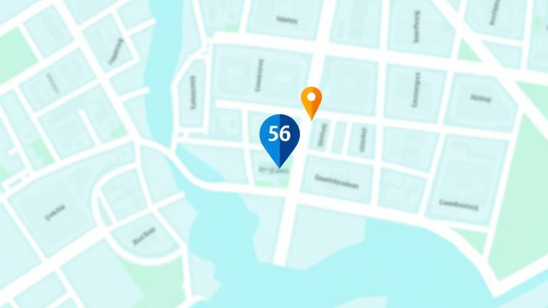 Kart over Bergen som viser Bølgeviks kontoradresse